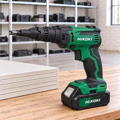 Hitachi ir HiKOKI gipso kartono suktuvai