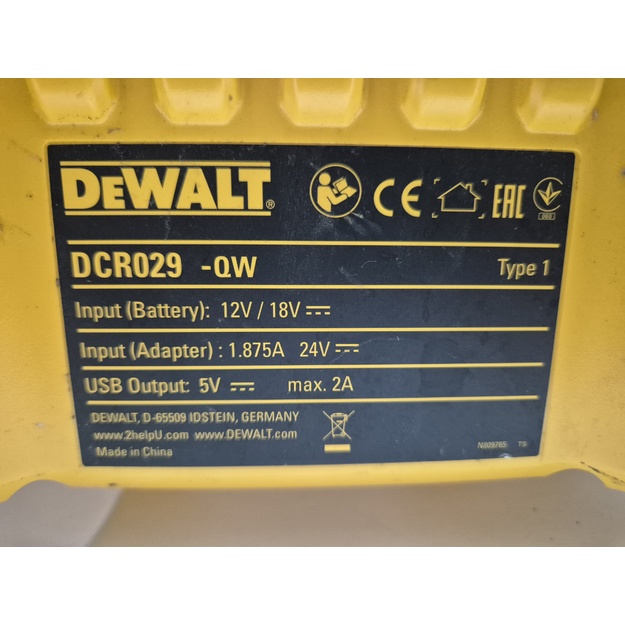 DeWalt DCR029 statybinis radijo imtuvas DAB+ / FM su Bluetooth